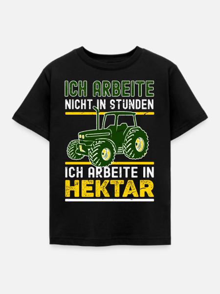 Landwirt Spruch Traktor - Kinder T-Shirt - Schwarz