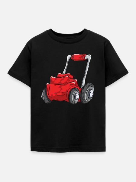 Rasenmäher - Kinder T-Shirt - Schwarz