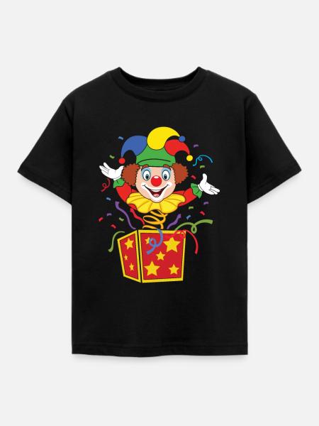 Karneval Clown - Kinder T-Shirt - Schwarz