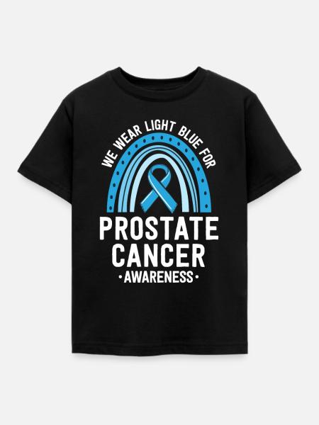 Wir tragen hellblaues Prostatakrebsbewusstsein - Kinder T-Shirt - Schwarz