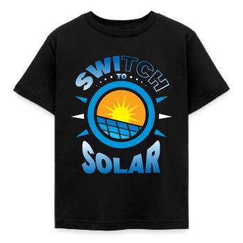 Switch to Solar - Kinder T-Shirt - Schwarz - Vorne - AI Model Kid Female (0cm)