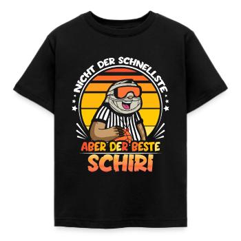 Der beste Schiri Fußball Handball - Kinder T-Shirt - Schwarz - Vorne - AI Model Kid Female (0cm)