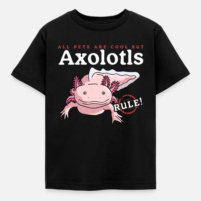 Axolotl Tailed Anfibi Axolotls Regalo - Maglietta per bambini - nero