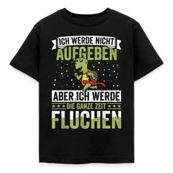 Wandern Ich werde nicht aufgeben - Kinder T-Shirt - Schwarz - Vorne - AI Model Kid Female (0cm)