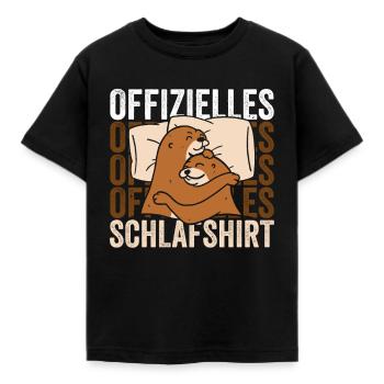 Offizielles Schlafshirt - Kinder T-Shirt - Schwarz - Vorne - AI Model Kid Female (0cm)