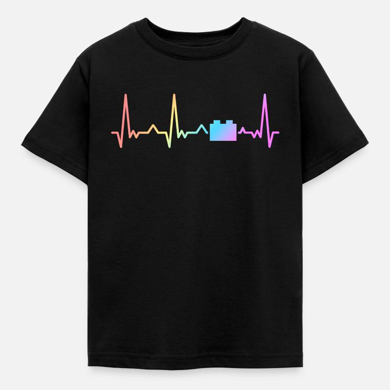 Maître constructeur de briques Klemmbaustein - T-shirt Enfant - noir