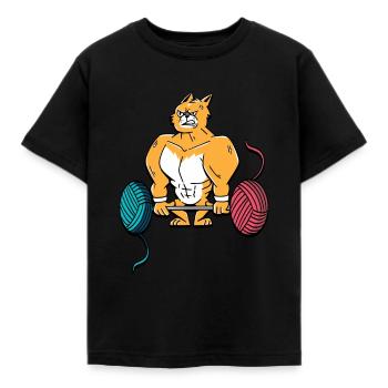 Pumpen Gewichtheben Fitness Gym - Kinder T-Shirt - Schwarz - Vorne - AI Model Kid Female (0cm)