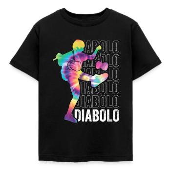 Diabolo Zirkus Jonglieren - Kinder T-Shirt - Schwarz - Vorne - AI Model Kid Female (0cm)