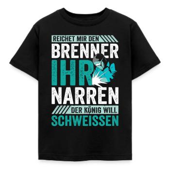 Schweißer Brenner Schweißen - Kinder T-Shirt - Schwarz - Vorne - AI Model Kid Female (0cm)