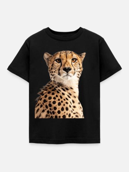 Gepard - Kinder T-Shirt - Schwarz