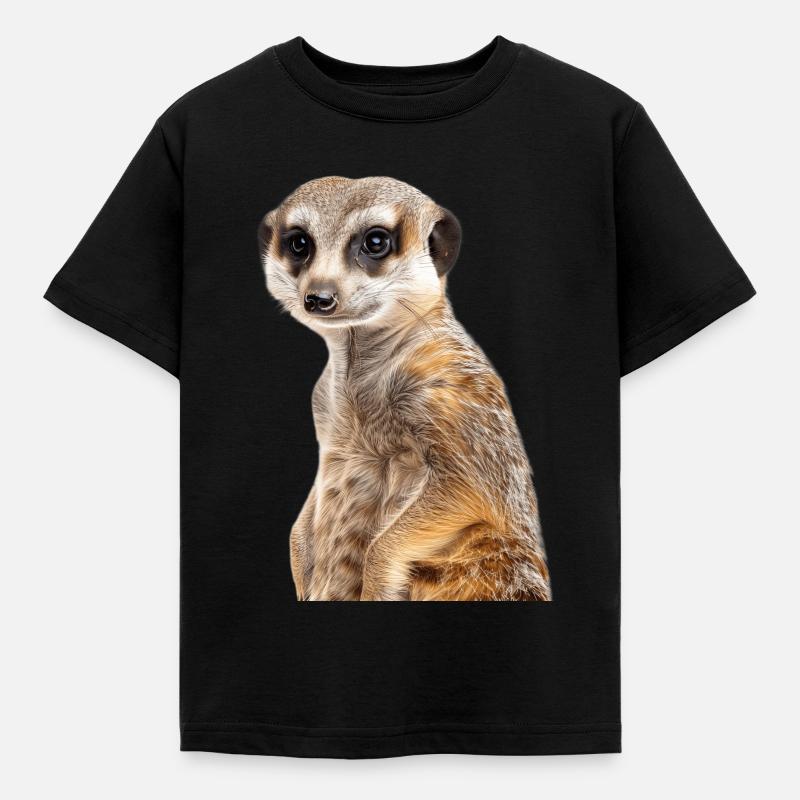Erdmännchen - Kinder T-Shirt - Schwarz