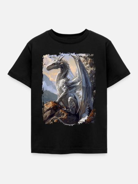 Drachen - Kinder T-Shirt - Schwarz