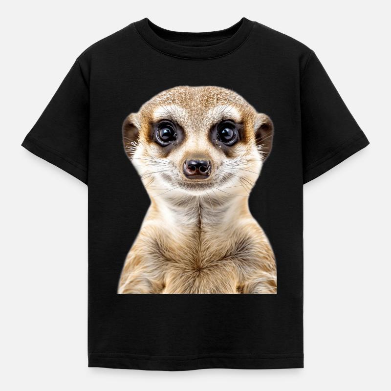 Erdmännchen - Kinder T-Shirt - Schwarz