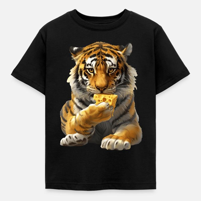Tiger - Kinder T-Shirt - Schwarz