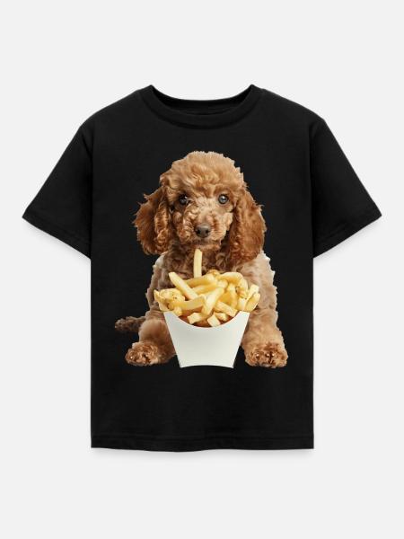 Pudel - Kinder T-Shirt - Schwarz
