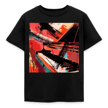 Piano - T-shirt Enfant - noir - Devant - AI Model Kid Female (0cm)