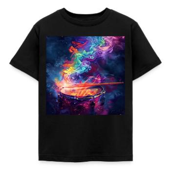 Percussion - T-shirt Enfant - noir - Devant - AI Model Kid Female (0cm)