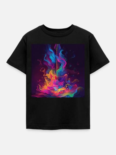 Gitarre - Kinder T-Shirt - Schwarz