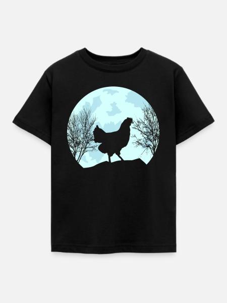 Huhn Hühner - Kinder T-Shirt - Schwarz