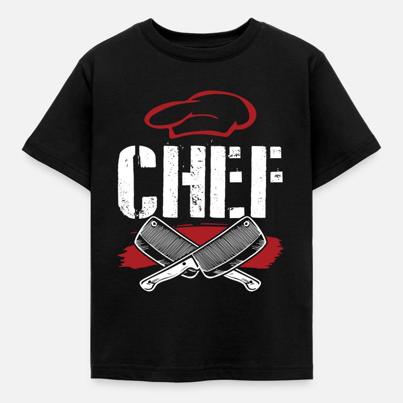 chef chef - Kids' T-Shirt - black