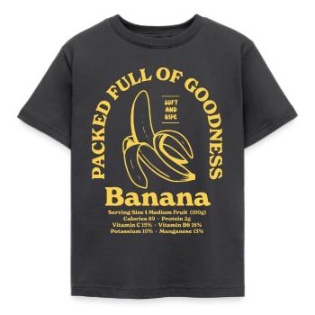 Banana Nutritional - Kids' T-Shirt - dark grey - Front - AI Model Kid Female (0cm)