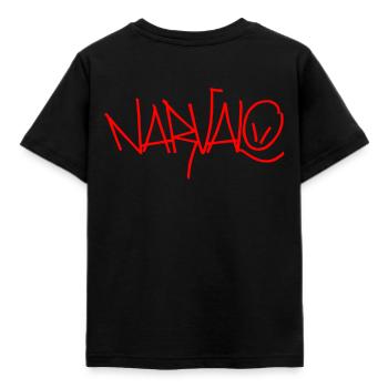 Narvalo rot - Kinder T-Shirt - Schwarz - Hinten - AI Model Kid Female (0cm)