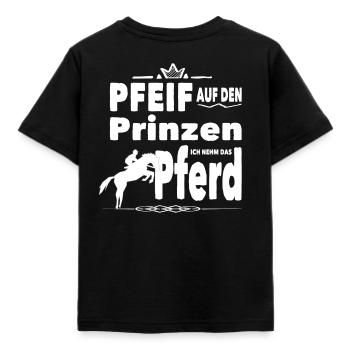 Siffler au prince je prends le cheval - T-shirt Enfant - noir - Dos - AI Model Kid Female (0cm)