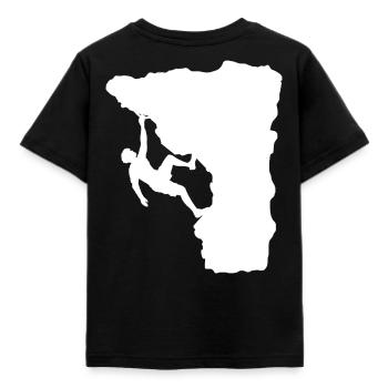 Climber on the ledge - Kids' T-Shirt - black - Back - AI Model Kid Female (0cm)