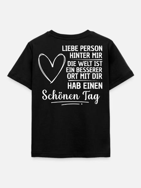 Liebe Person Spruch - Kinder T-Shirt - Schwarz
