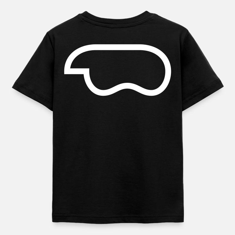 Controller-Outline-White - Kids' T-Shirt - black
