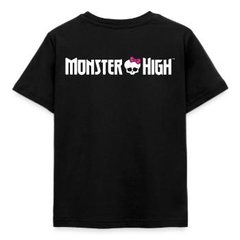 Monster High™ Logo Mit Totenkopf Backprint - Kinder T-Shirt - Schwarz - Hinten - AI Model Kid Female (0cm)