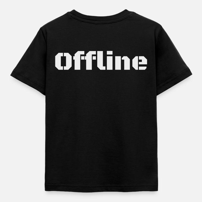 Offline - Kinder T-Shirt - Schwarz
