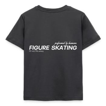 Figure Skating - Kinder T-Shirt - Dunkelgrau - Hinten - AI Model Kid Female (0cm)