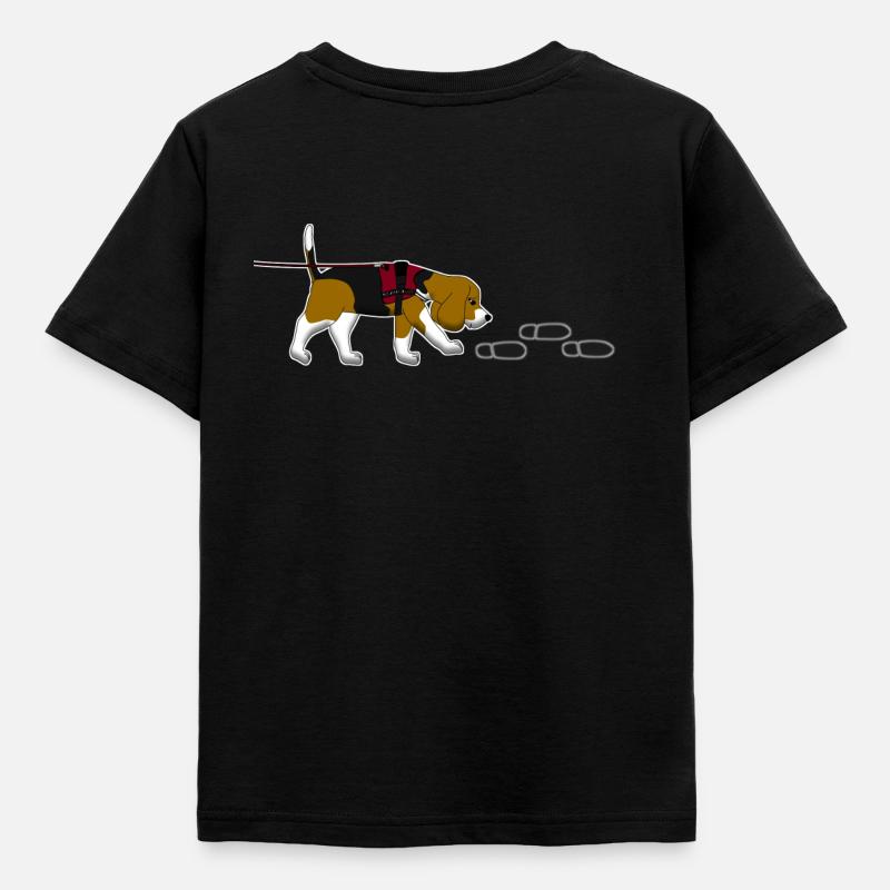 Mantrailing Beagle - T-shirt Enfant - noir
