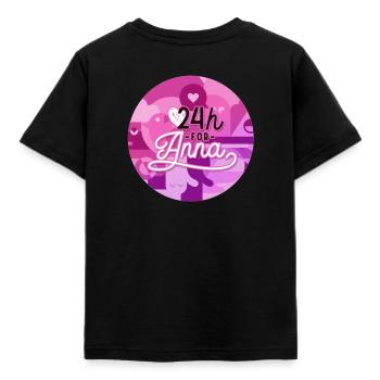 24h for Anna - Kids' T-Shirt - black - Back - AI Model Kid Female (0cm)
