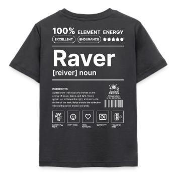 Raver-Lebensstil Weiß - Kinder T-Shirt - Dunkelgrau - Hinten - AI Model Kid Female (0cm)