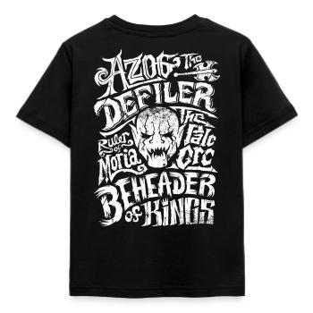 Le Hobbit Azog Le Profanateur Et Ses Titres - T-shirt Enfant - noir - Dos - AI Model Kid Female (0cm)