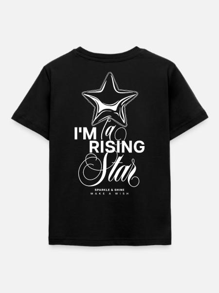 Humor Shirt mit Stern Luftballon - Kinder T-Shirt - Schwarz