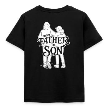 Vom Vater auf den Sohn (Fußball) - Kinder T-Shirt - Schwarz - Hinten - AI Model Kid Female (0cm)