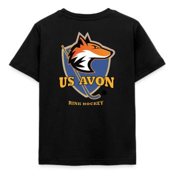 US AVON - Kids' T-Shirt - black - Back - AI Model Kid Female (0cm)