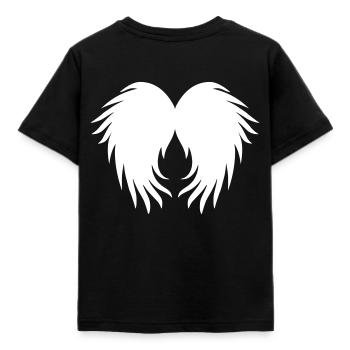 Plumes d'ailes d'ange - T-shirt Enfant - noir - Dos - AI Model Kid Female (0cm)