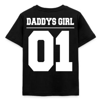 Daddys Girl 01 - Kinder T-Shirt - Schwarz - Hinten - AI Model Kid Female (0cm)