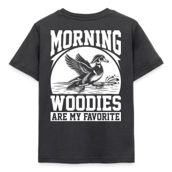 Dicton amusant de chasse au canard pour les chasseurs - T-shirt Enfant - charbon - Dos - AI Model Kid Female (0cm)