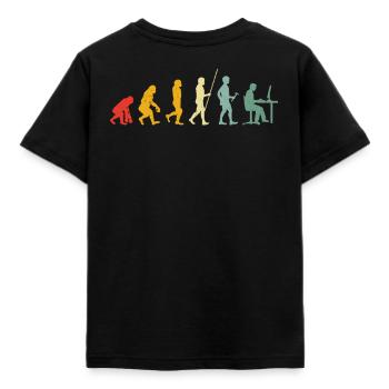 Evolution of Man – Computer Programmer - Kinder T-Shirt - Schwarz - Hinten - AI Model Kid Female (0cm)
