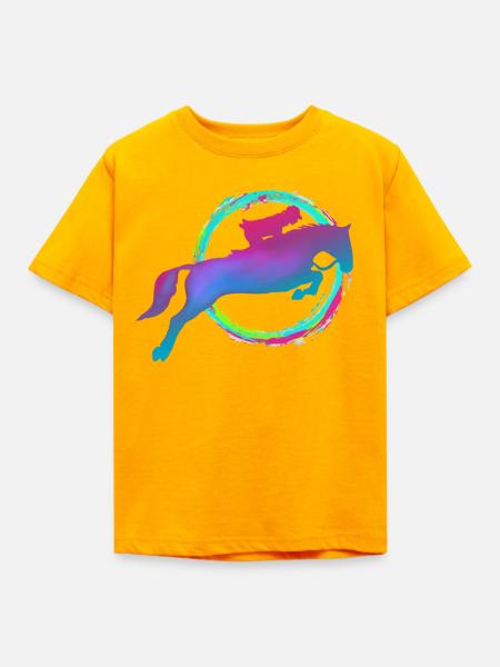 Horse Riding - Kinder T-Shirt - Gold