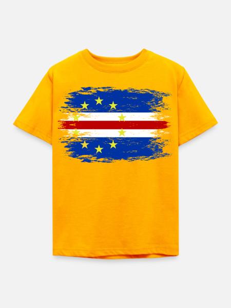 Kap Verde Flagge used - Kinder T-Shirt - Gold