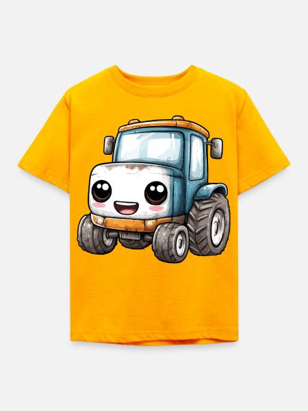 Kinder Traktor - Kinder T-Shirt - Gold