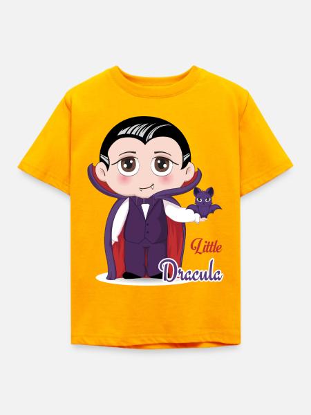 Süßes Chibi Kleines Dracula-Vampirkind Halloween - Kinder T-Shirt - Gold