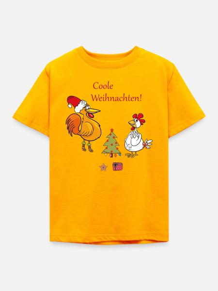 Coole Weihnachten  - Kinder T-Shirt - Gold