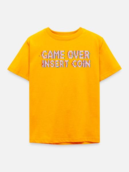 Retro Arcade Spielende Pixelglitch - Kinder T-Shirt - Gold